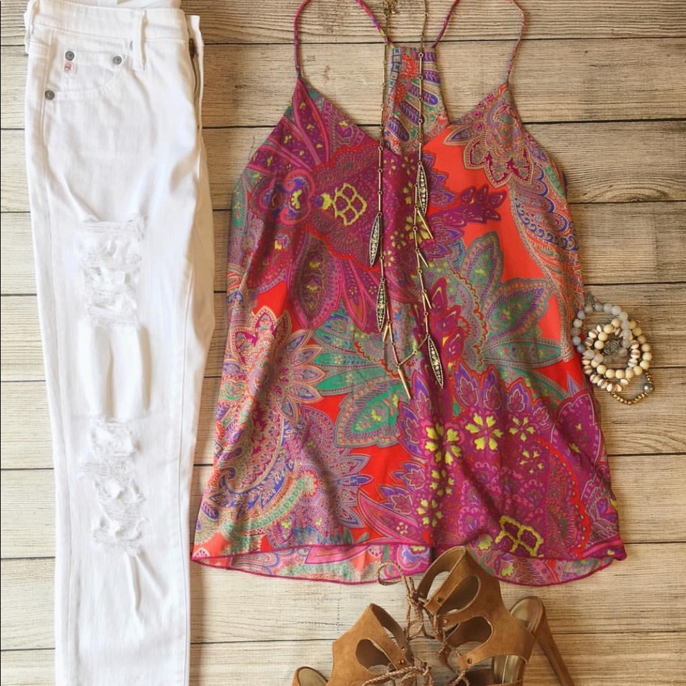 KARLIE razor back tank top